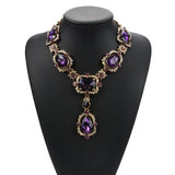 Austrian Crystal Glass Choker Necklace for Women