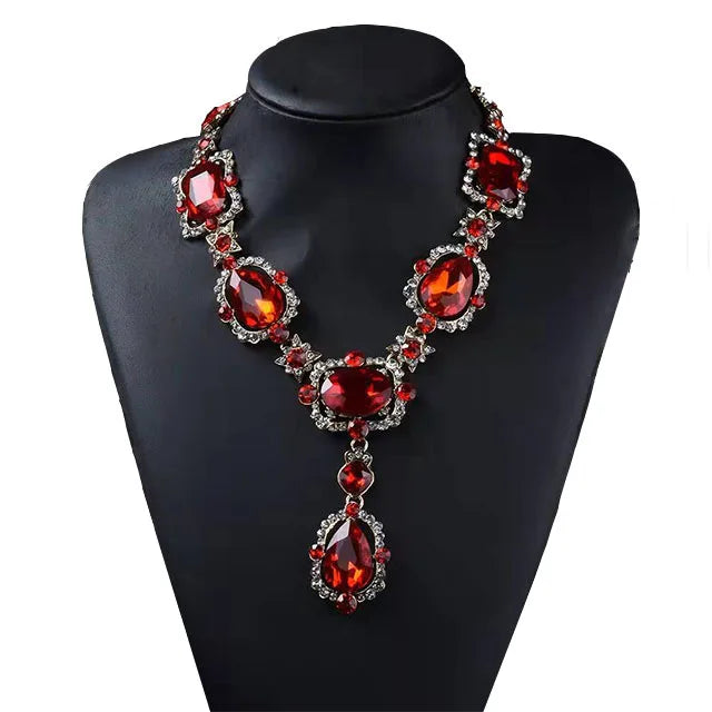 Austrian Crystal Glass Choker Necklace for Women