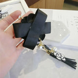 Camellia Bag Woman Keychain Plush Car Key Chain