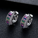 Colorful Zironium Hoop Earrings for Engagement