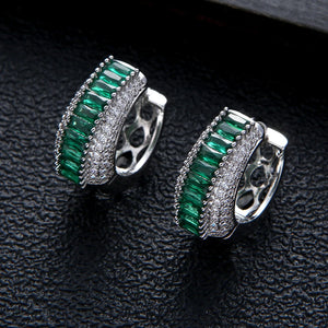 Colorful Zironium Hoop Earrings for Engagement