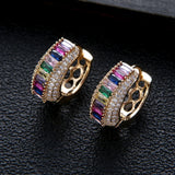 Colorful Zironium Hoop Earrings for Engagement