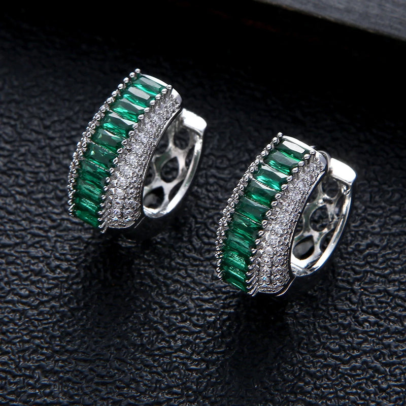 Colorful Zironium Hoop Earrings for Engagement