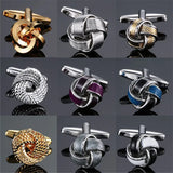 Silver Crown Crystal Cufflinks for Mens Wedding Suit B029