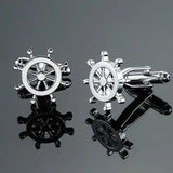 Silver Crown Crystal Cufflinks for Mens Wedding Suit B029