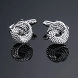 Silver Crown Crystal Cufflinks for Mens Wedding Suit B029