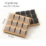 Bamboo Wood Earrings Display Tray - 4 Sizes - Jewelry Display Stand