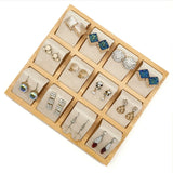 Bamboo Wood Earrings Display Tray - 4 Sizes - Jewelry Display Stand
