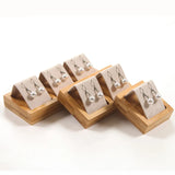 Bamboo Wood Earrings Display Tray - 4 Sizes - Jewelry Display Stand