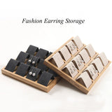 Bamboo Wood Earrings Display Tray - 4 Sizes - Jewelry Display Stand