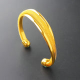 24k Dubai Bracelet African Arab Wedding Open Bracelet Jewelry