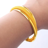 24k Dubai Bracelet African Arab Wedding Open Bracelet Jewelry