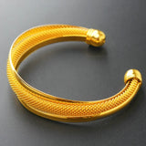 24k Dubai Bracelet African Arab Wedding Open Bracelet Jewelry