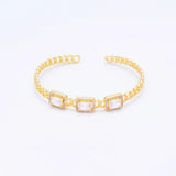 Rectangle Crystal Bangles for Women