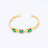 Rectangle Crystal Bangles for Women