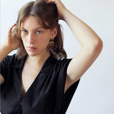 Colorful Acrylic Gem Geometric Earrings Retro Hyperbol