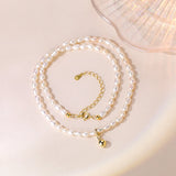 Baroque Freshwater Pearl Necklace 925 Silver Chain Choker Jewelry