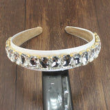 Baroque Big Purple Green Crystal Rhinestone Hairband