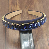 Baroque Big Purple Green Crystal Rhinestone Hairband