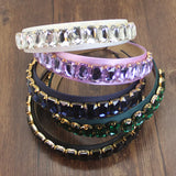 Baroque Big Purple Green Crystal Rhinestone Hairband