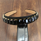 Baroque Big Purple Green Crystal Rhinestone Hairband