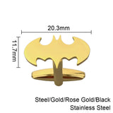 Bat Men Cufflinks Sleeve Wrist Buttons Shirt Clasps Stainless Steel Cuff Buckle