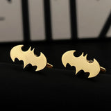 Bat Men Cufflinks Sleeve Wrist Buttons Shirt Clasps Stainless Steel Cuff Buckle