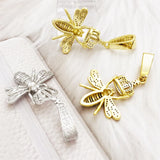 Bee Honey Zircon Hip-hop Rapper Pendant