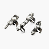 Crystal Open Rings for Women Rhinestone Adjustable Geometric Set
