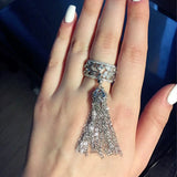 Vintage Crystal Ring Cubic Zirconia Women Jewelry Accessories