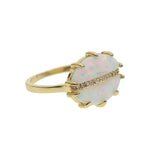 Opal Ring Dainty CZ Women's Constant Love Anniversary Jewelry Gift