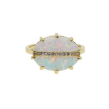 Opal Ring Dainty CZ Women's Constant Love Anniversary Jewelry Gift