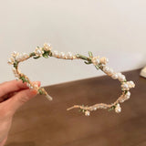 Big Pearl Headband Hair Hoop Bands Fairy Headwear Bride Hair Jewelry