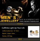 Crystal Cuff Links Full Drill Buttons Wedding Men French Lawyer Copper Cufflink