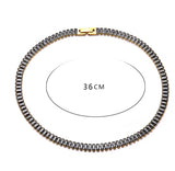 Crystal Zirconia Titanium Steel Collar Necklace 18K Gold-plated Women's Necklace