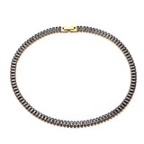 Crystal Zirconia Titanium Steel Collar Necklace 18K Gold-plated Women's Necklace