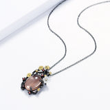 Plum Blossom Pendant Zircon Necklace Women's Sweater Chain