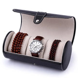 PU Leather Watch Display Case Box For Travel