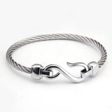 Stainless Steel Chain Link Hook Bracelet for Men Women