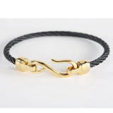 Stainless Steel Chain Link Hook Bracelet for Men Women