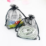 Silver Butterfly Organza Bags 100pcs 7x9cm Wedding Party Candy Packaging