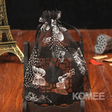 Silver Butterfly Organza Bags 100pcs 7x9cm Wedding Party Candy Packaging