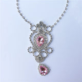 Pink Crystal Pendant Foot Chain Bohemian Rhinestone Ankle Chain