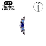 Titanium Cartilage Zircon Lip Stud Earrings