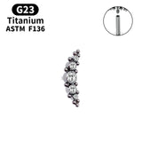 Titanium Cartilage Zircon Lip Stud Earrings