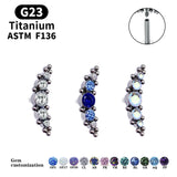 Titanium Cartilage Zircon Lip Stud Earrings