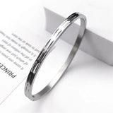 Stainless Steel Couple Bangles for Women's Gift Jewelry