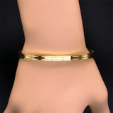 Stainless Steel Couple Bangles for Women's Gift Jewelry
