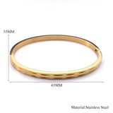 Stainless Steel Couple Bangles for Women's Gift Jewelry