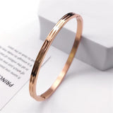 Stainless Steel Couple Bangles for Women's Gift Jewelry